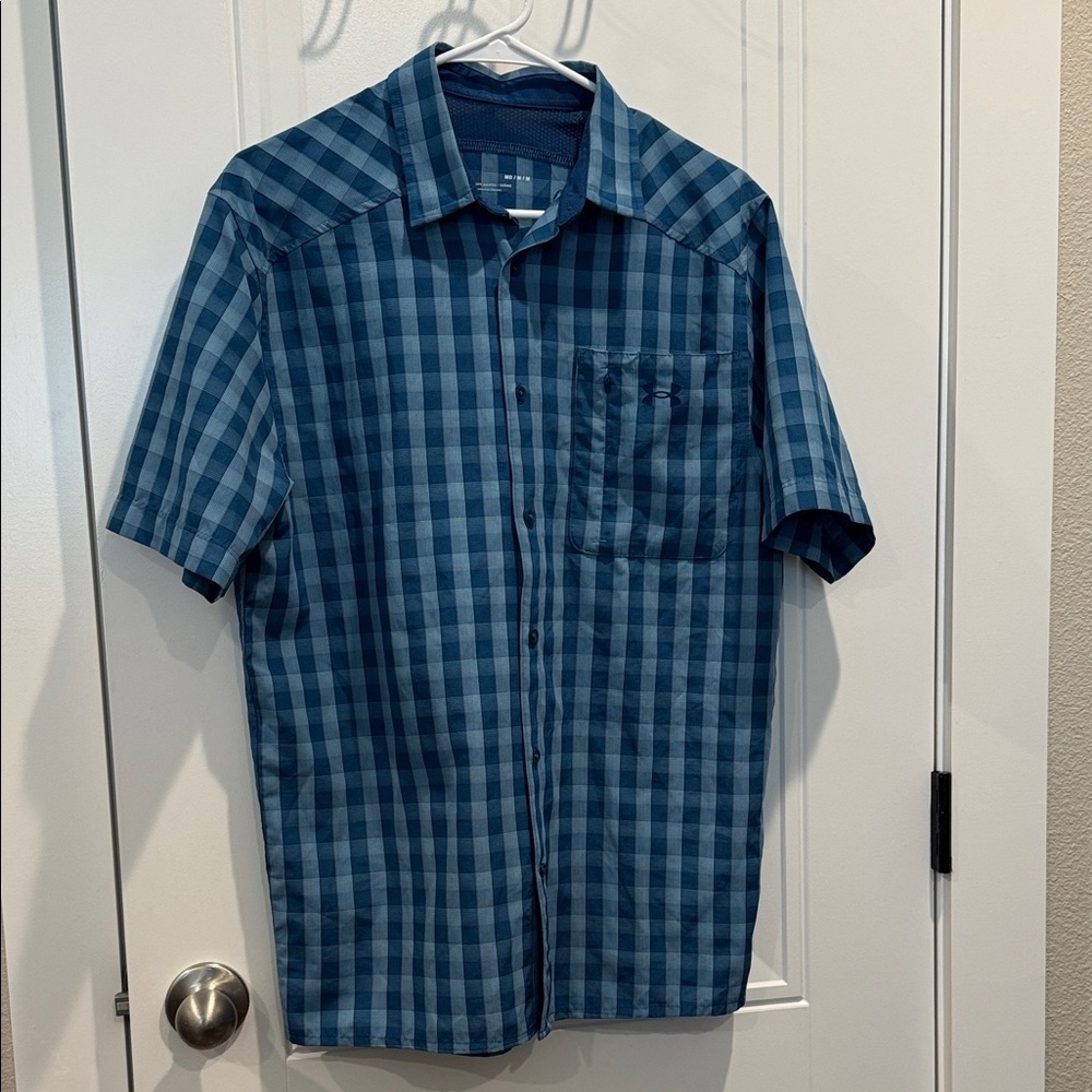 Under Armour Blue Checkered Casual Shirt